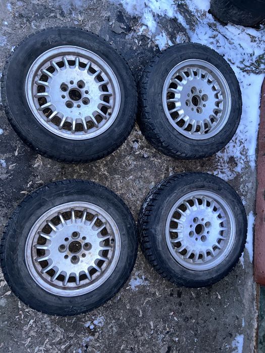 Продам диски крабы р14 БМВ 4/100 с зимней резиной