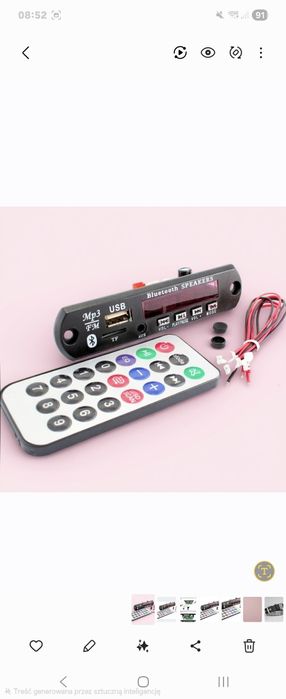 Odtwarzacz Bluetooth MP3 USB + Wzmacniacz 2x15W