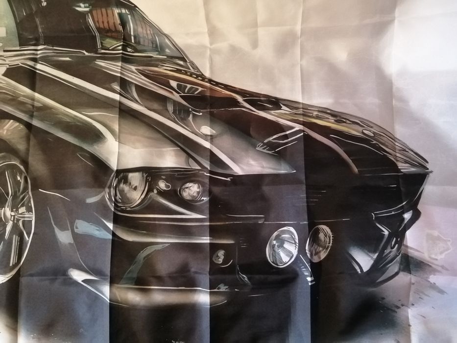 Постер великий авто Форд мустанг Ford Mustang плакат банер  автосалон гараж на стіну декор