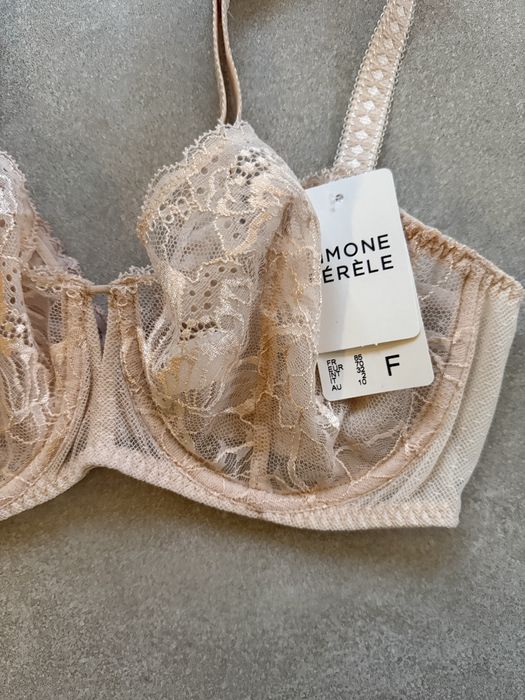 Miękki nowy biustonosz Simone Perele 70F, beżowy