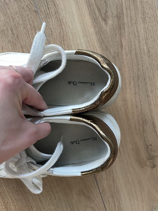 sneakers adidasy trampki białe old money 37 38 skórzane