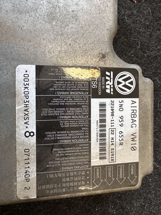 Air bag poduszki powietrze pasy passat b7 zestaw