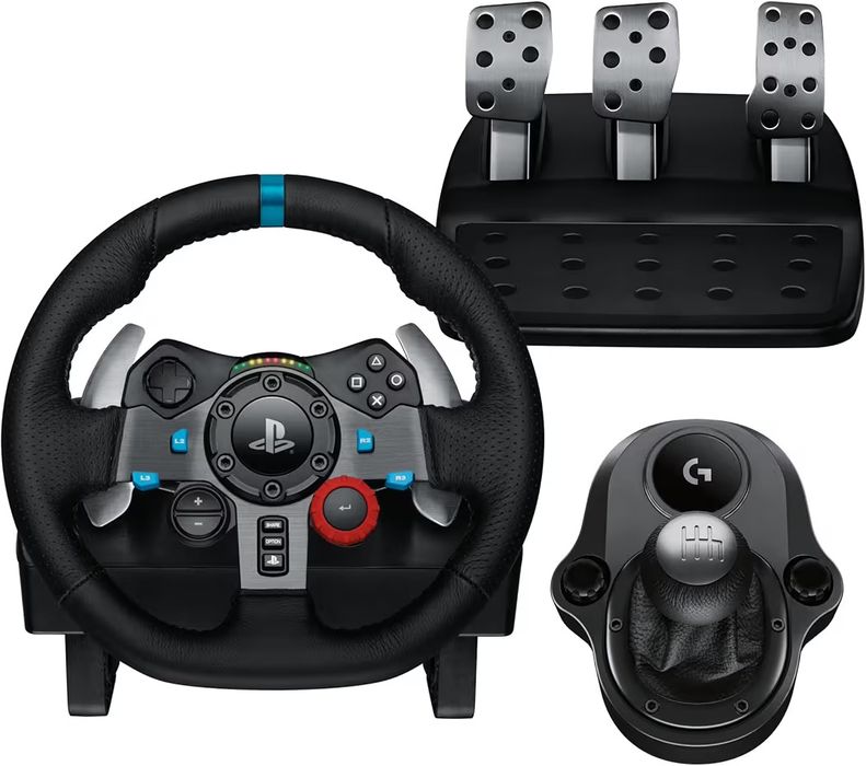 NOVO Logitech G G29 SE Driving Force, volante de corrida e pedais, Feedback, couro genuíno alavanca de mudanças, para PS5, PS4 e PC, Mac - preto
