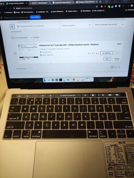 MacBook Pro 13,3” Touch Bar (2017 - A1706) | Dual Boot macOS + Windows