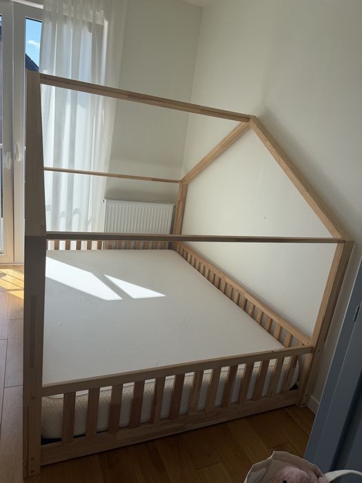 Łóżko domek Luletto Housebed Duo dla rodzeństwa 140x200 plus materac