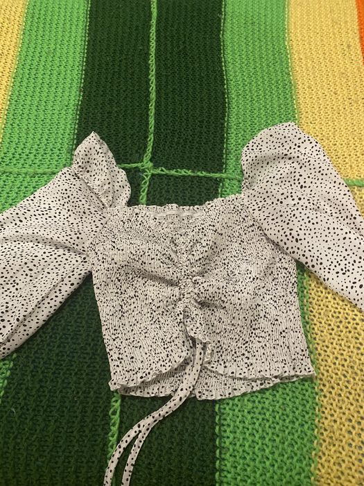 Top mangas compridas com nó ajustável SHEIN