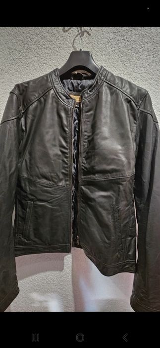 Nowa Kurtka męska motocyklówka ramoneska skóra roz L