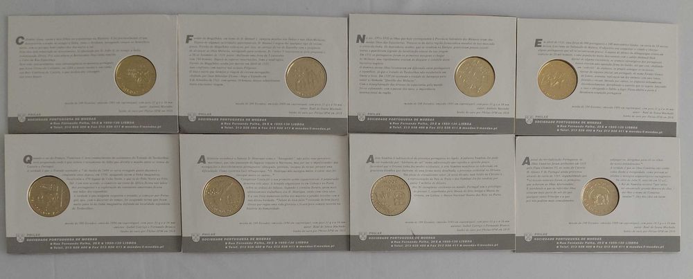 Novos Mundos ao Mundo-Descobrimentos COMPLETA-44 moedas-100$ e 200$-Banho ouro
