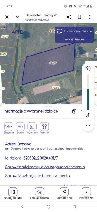 Działka budowlana 3500 m² blisko morza