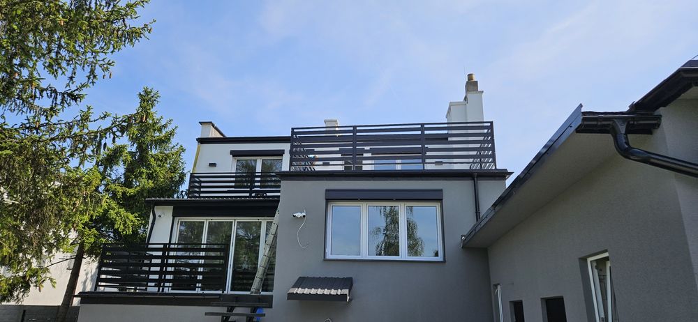 Balustrada nowoczesna stalowa schodowa