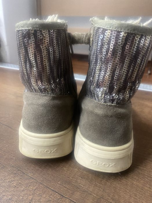Сапожки GEOX замша натуральні для дівчинки сапоги єврозима
