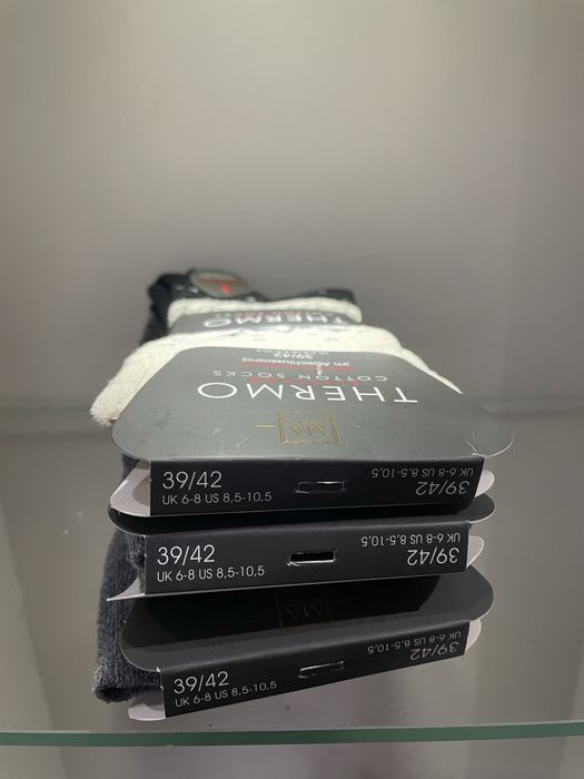 3 x pary skarpet Unisex, Świąteczne, grube, bawełna, rozmiar 39/42