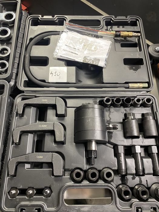 Pneumatyczny zestaw do wyciagania wtryskiwaczy samochodowych