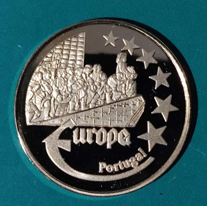 Rara Moeda Medalha Proof de ouro 50 euros - 2.835  gr - 14 K - 1998
