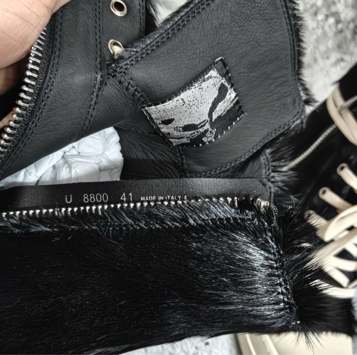 Rick Owens Ramones High «Pony Hair» Волосатые высокие рамоны рик овенс