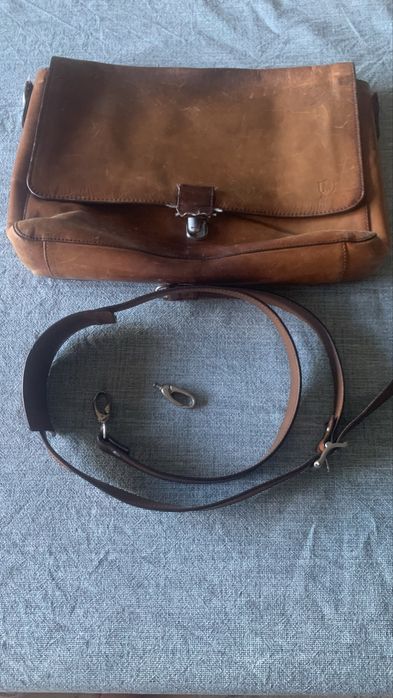 Mala tiracolo Massimo dutti em pele