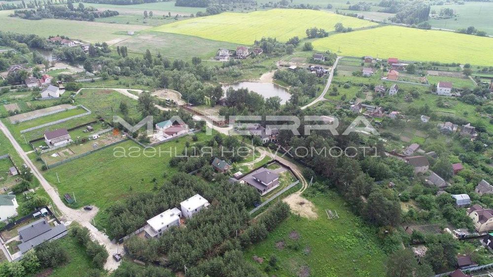 Глеваха - Малютянка Продаж двохфасадної ділянки 15 соток, поруч з каскадом озер та лісом
