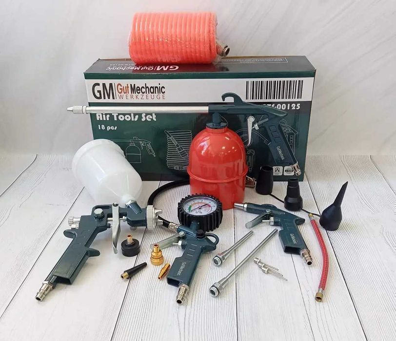 Набір пневматичний 18 од GUT MECHANIC ATS-00125 фарбопульт краскопульт