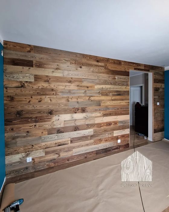 Oryginalne stare deski naturalne drewno na ściany sufit elewacje meble