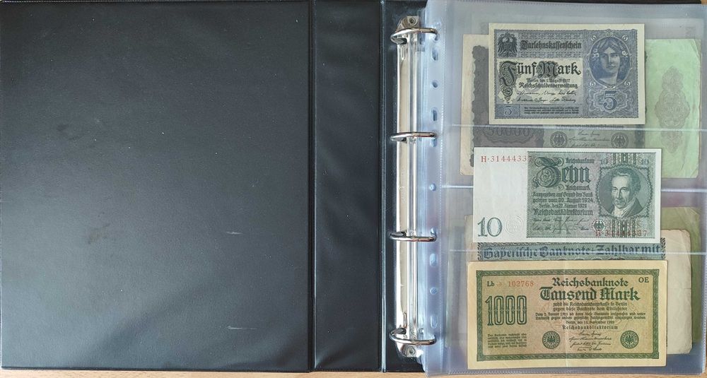 Zestaw banknotów: stare Niemcy - notgeldy, marki, fenigi - ponad 100 sztuk