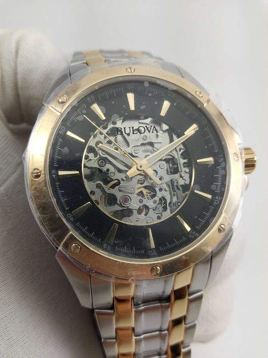 Мужские часы Bulova 98A146 - механические с автоподзаводом, скелетон