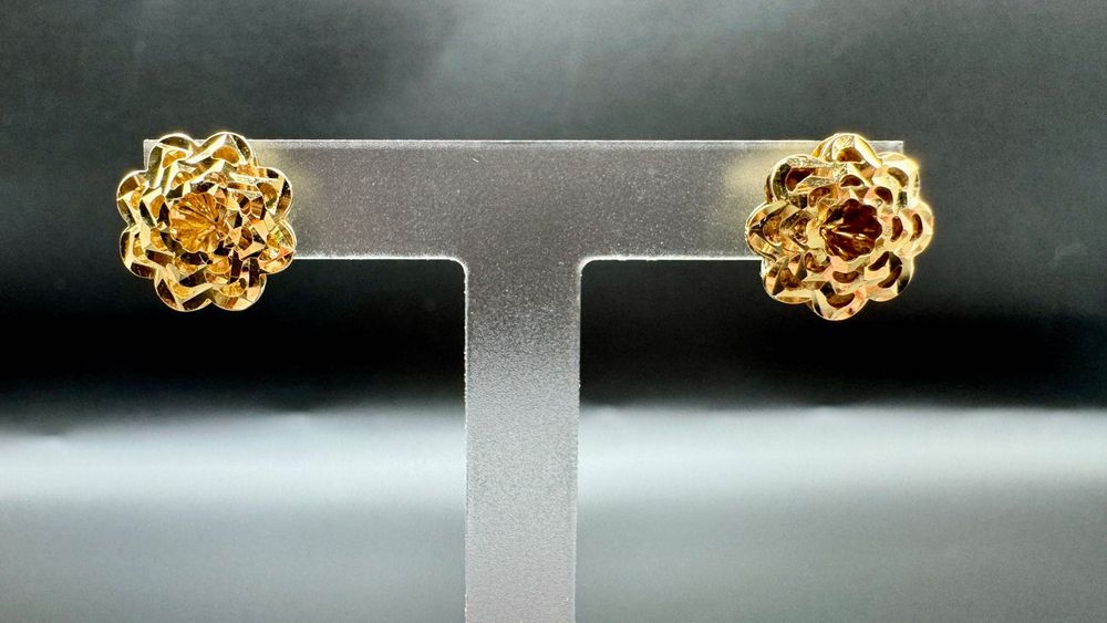 Złote kolczyki, próba: 14ct 585, waga: 1,79g