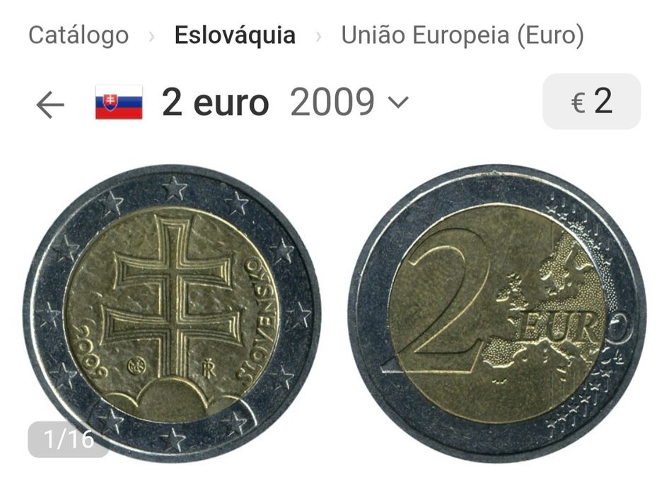 Moeda 2€, Eslováquia 2009