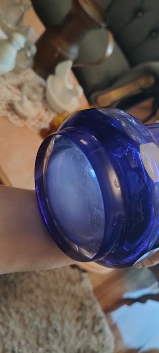 Karafka kryształowa kobalt duża