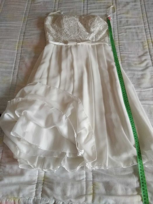 Vestido branco de ceromonia - tamanho do S ao L