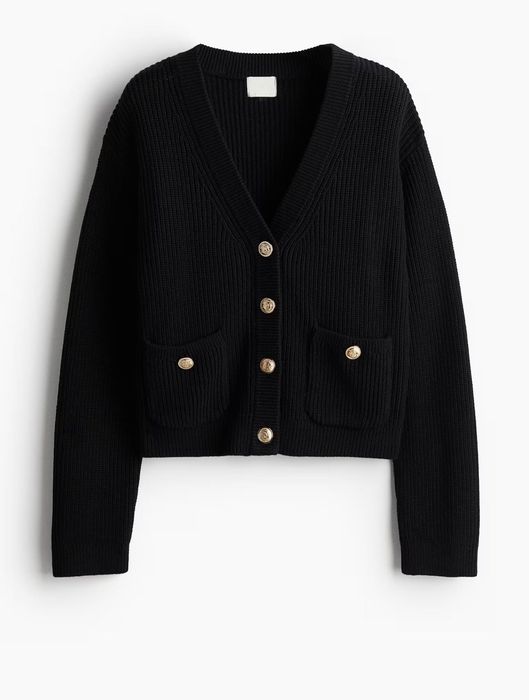 Эффектный черний жакет H&M
