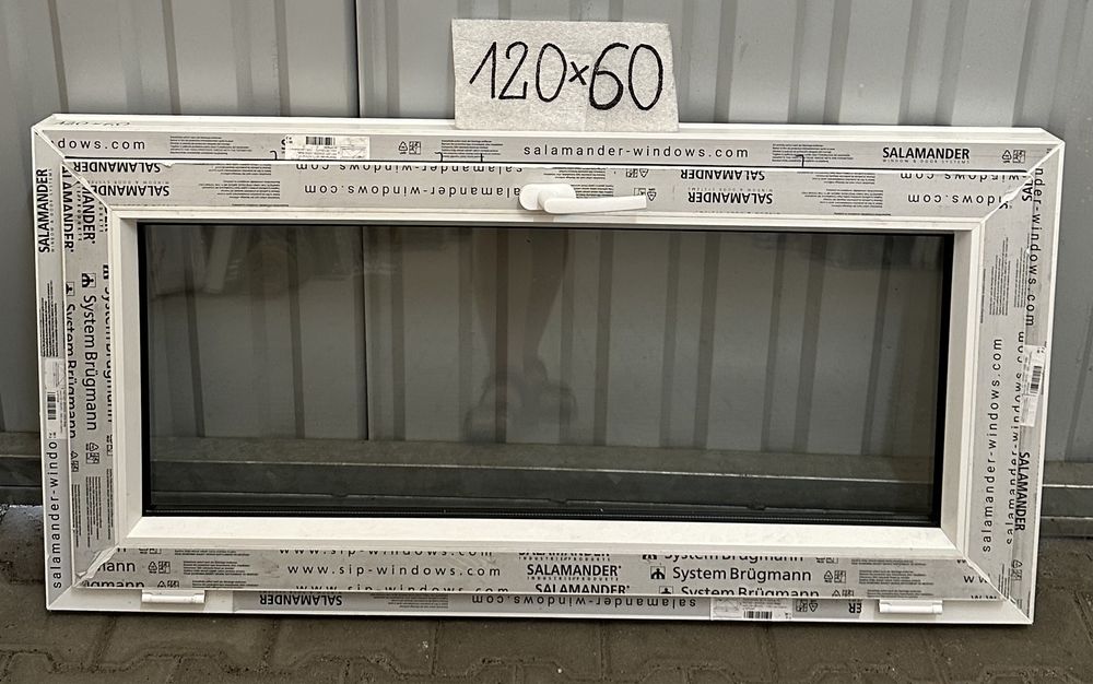 Okna PCV nowe 120 x 60 białe, dostępne kilka sztuk i inne rozmiary!
