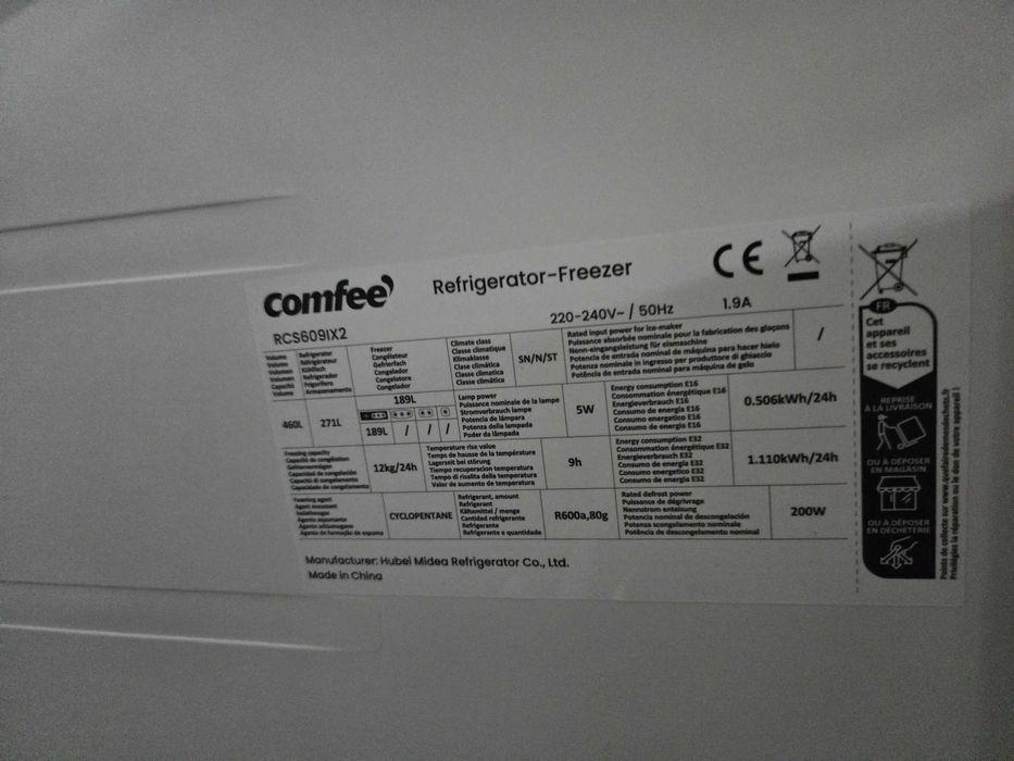 Janki, ul. Wspólna 6 Lodówka side by side Comfee