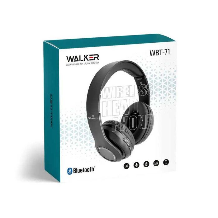 Беспроводные наушники WALKER WBT-71 Bluetooth 5.1 микрофон AUX microSD