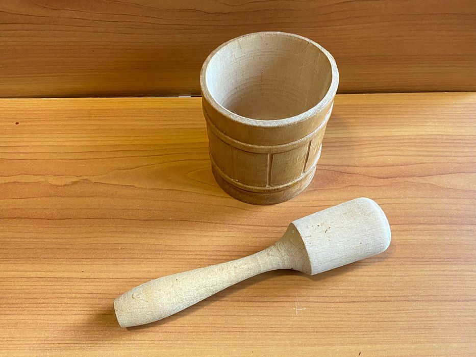 Дерев'яна ступка. Дерево. Нове.