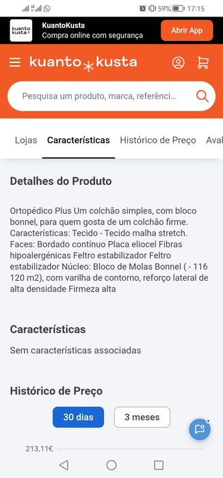 Colchão 90 X 190 Mindol