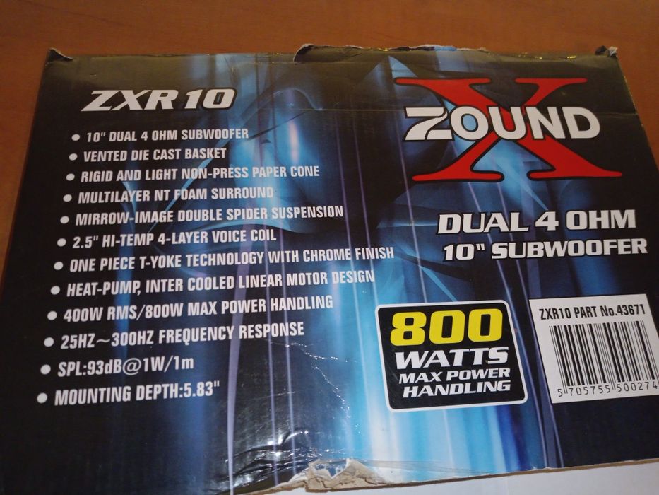 Subwoofer 800watt 4Ohmy