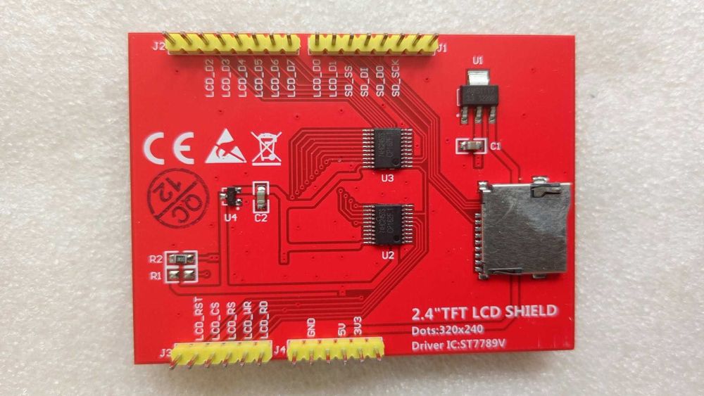 Цветной дисплей  шилд  Arduino Uno 2,4" 240х320 ST7789V с тач скрином