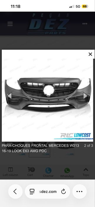 Para-choques mercedes w213 (novo)