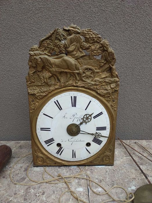 165 Stary zegar wkład mechanizm comtoise komplet budzik