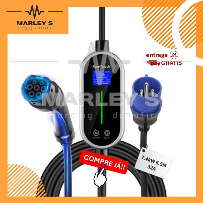 7 kW Portable EV Charger – 32 A – with 6.5-Meter Cable64738474825346120