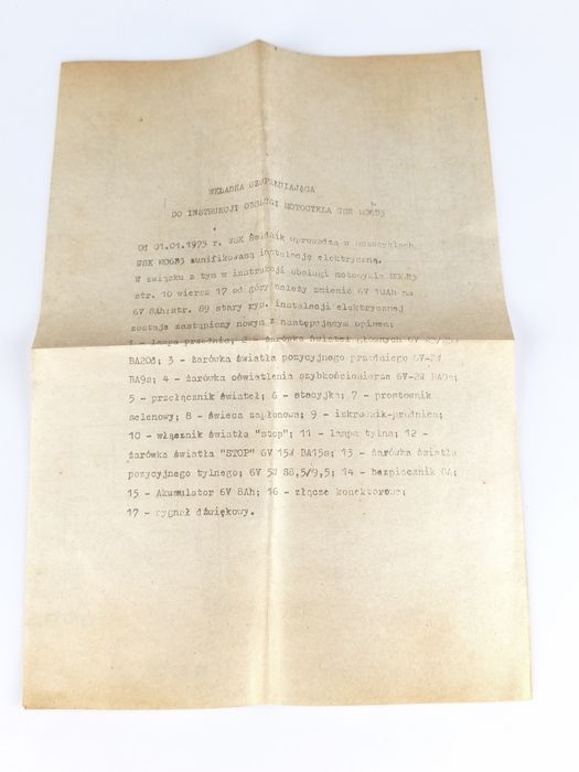 WSK M06B3 – komplet oryginalnych dokumentów i instrukcji