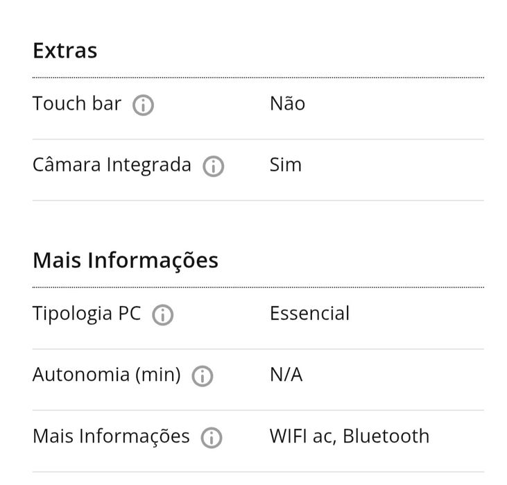 Computador portátil com 1 ano de garantia