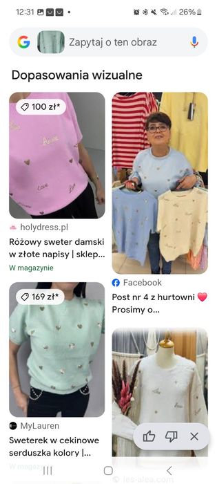 Sweterek tshirt. Rękawek