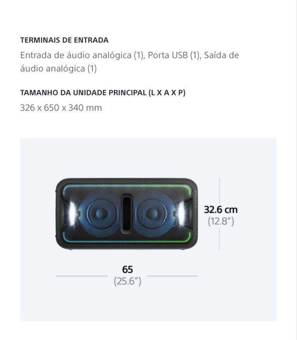 Sony GTK-XB7 Extra Bass (Coluna de Alta Potência)