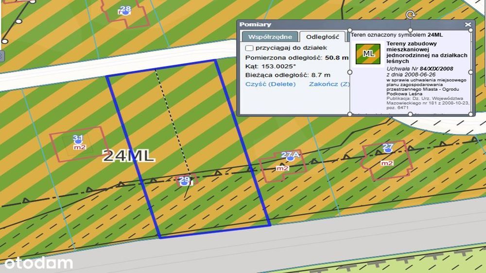 Działka Budowlana Podkowa Leśna 2594m2