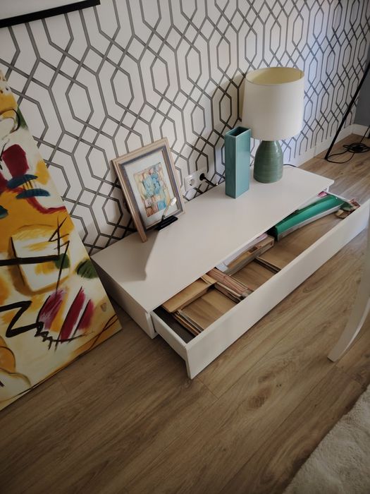 Móvel Suspenso Modular para Sala – Branco Lacado – Excelente Estado