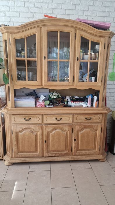 Witryna/kredens oklejona dębem