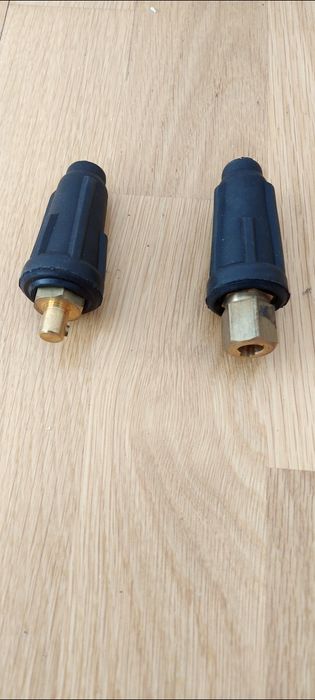 Pomet.Nowy wtyk spawalniczy męski i żęski kablowy typu ŁW/ŁP.