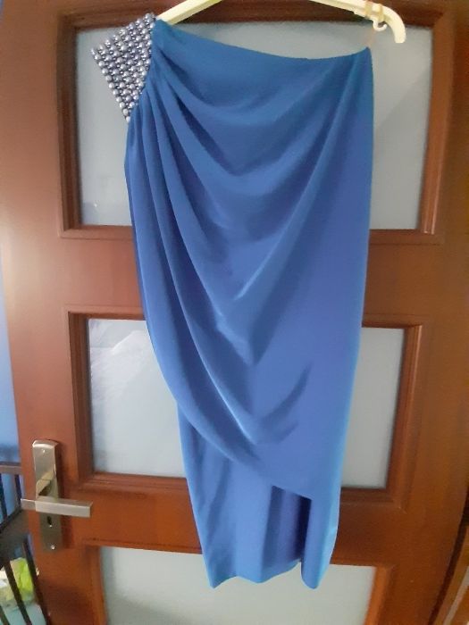 Sukienka chabrowa wyjściowa/elegancka