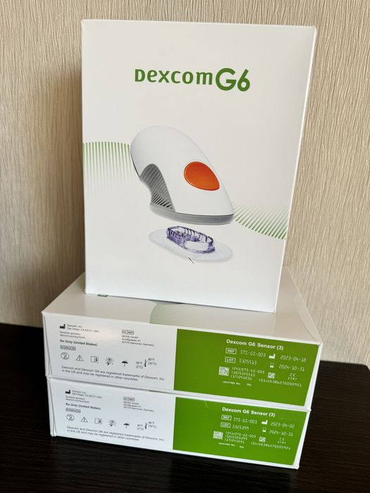 3 шт сенсори Dexcom G6. Придатні 31.08.2024 р. Датчики Декском